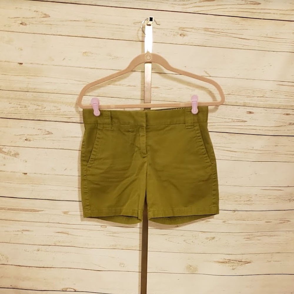J.Crew green chino shorts